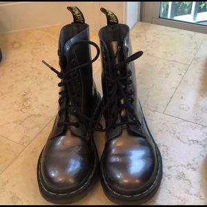 Dr. Martens Silver/Purple Iridescent Boots